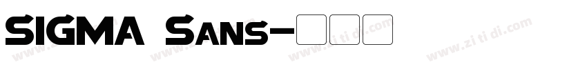 SIGMA Sans字体转换